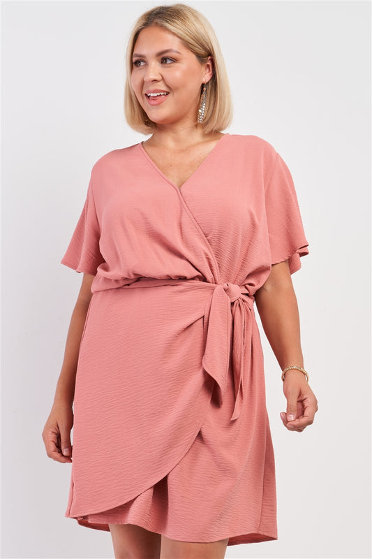 BLUSH WRAP DRESS