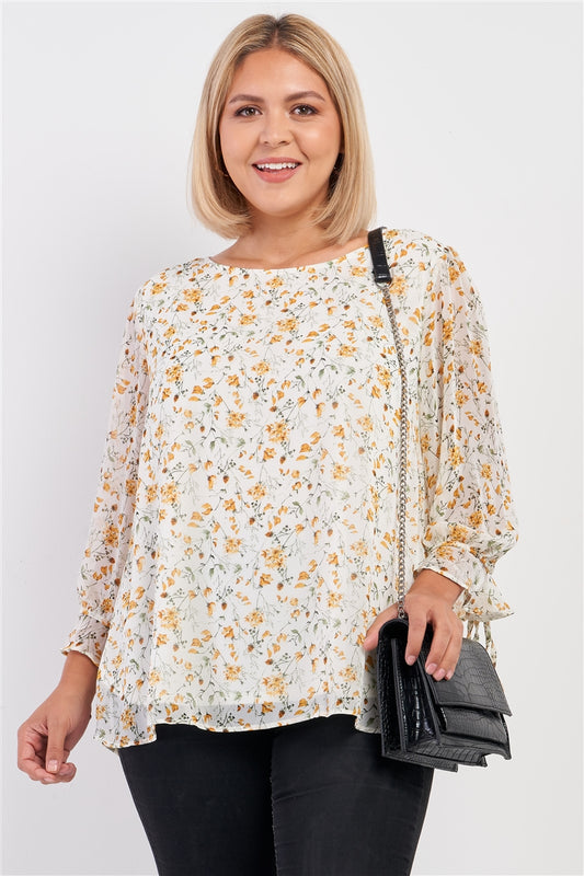 YELLOW FLORAL BLOUSE