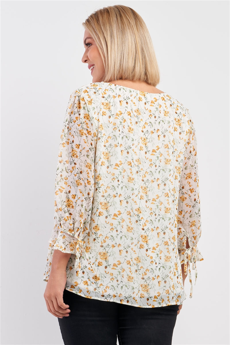 YELLOW FLORAL BLOUSE