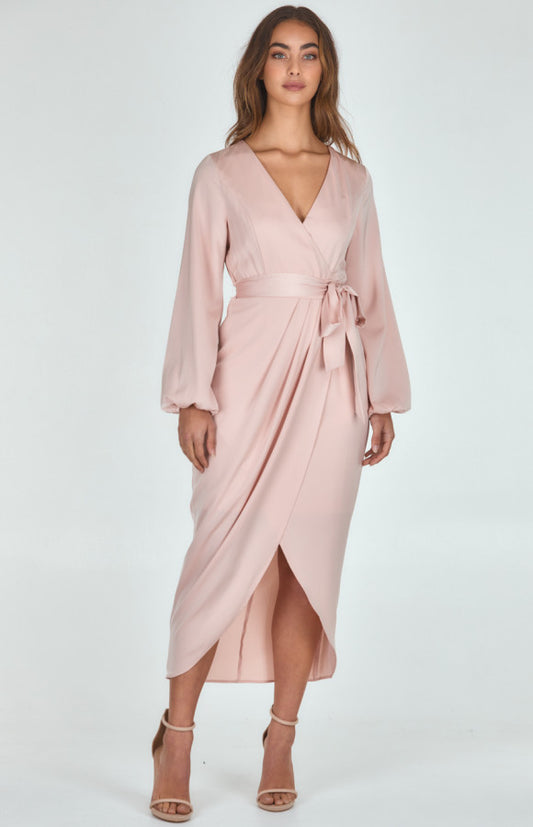 BLUSH TULIP MIDI DRESS