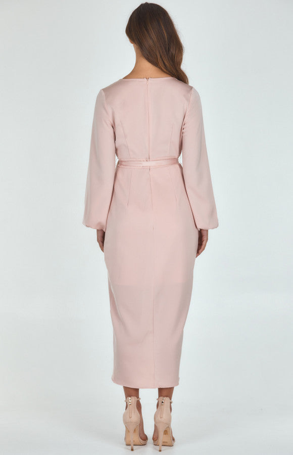 BLUSH TULIP MIDI DRESS