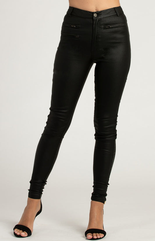 TEXTURED SKINNY JEANS
