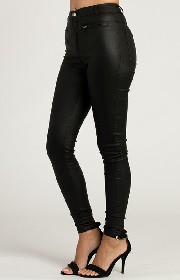 TEXTURED SKINNY JEANS