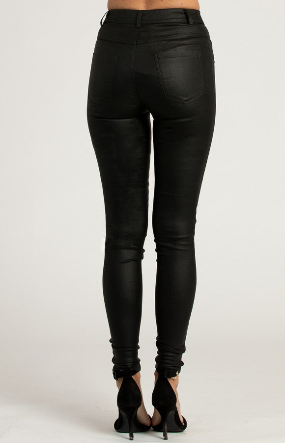 TEXTURED SKINNY JEANS