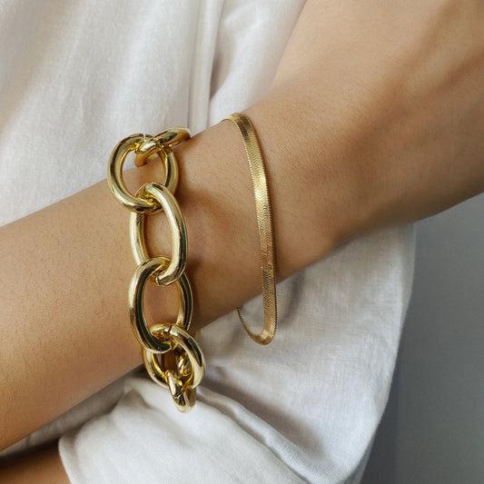 PEBBLE CHAIN BRACELET SET