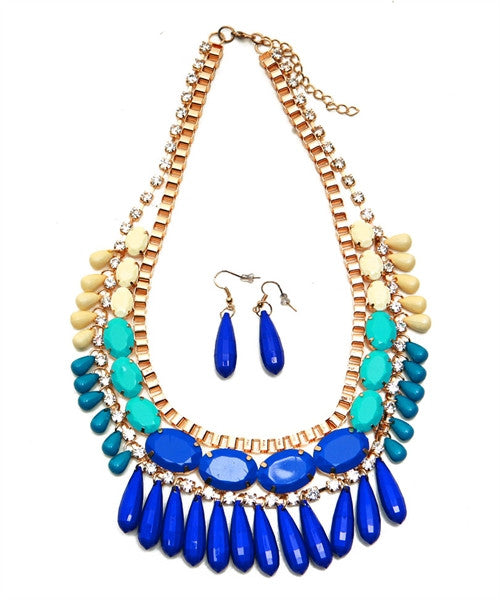 BOX CHAINED OMBRE NECKLACE