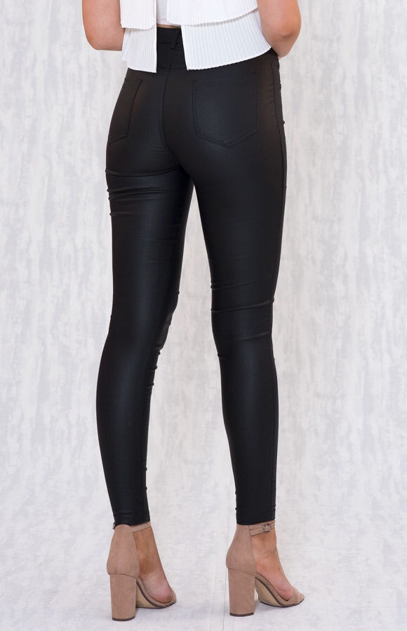 HIGH WAISTED LIQUID PANTS