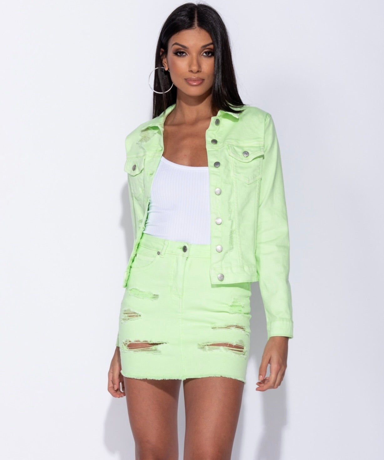LIGHT NEON DISTRESSED JACKET