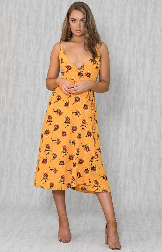 SUNFLOWER MIDI DRESS