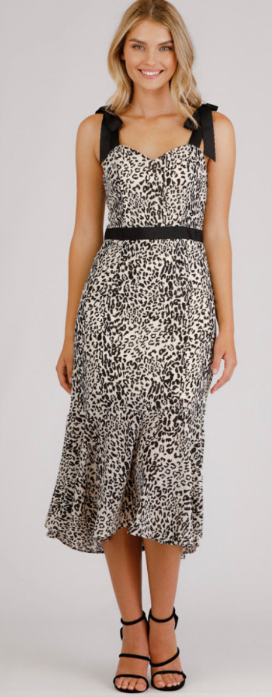 LEOPARD MIDI DRESS