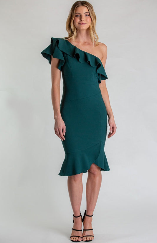 EMERALD FRILL MIDI