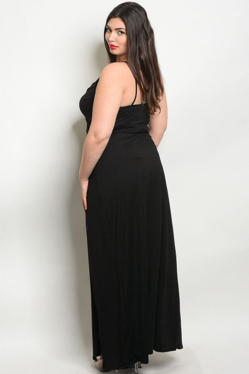 BLACK CURVE MAXI DRESS