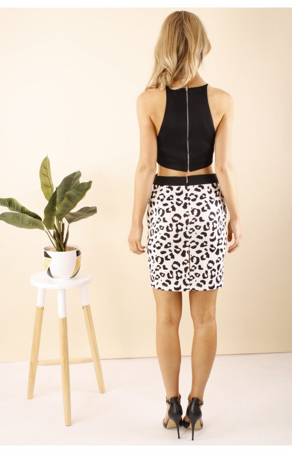 MESH CUTOUT DRESS