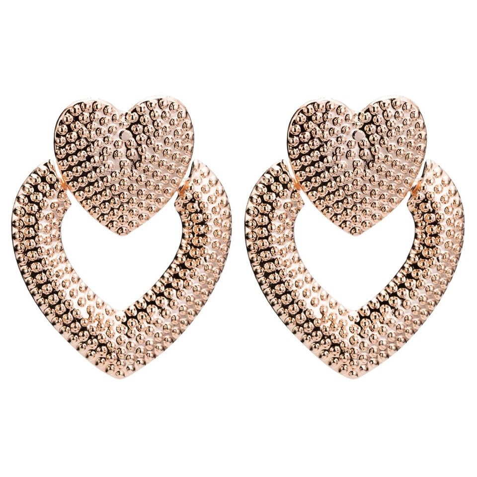 GOLDEN HEART EARRINGS
