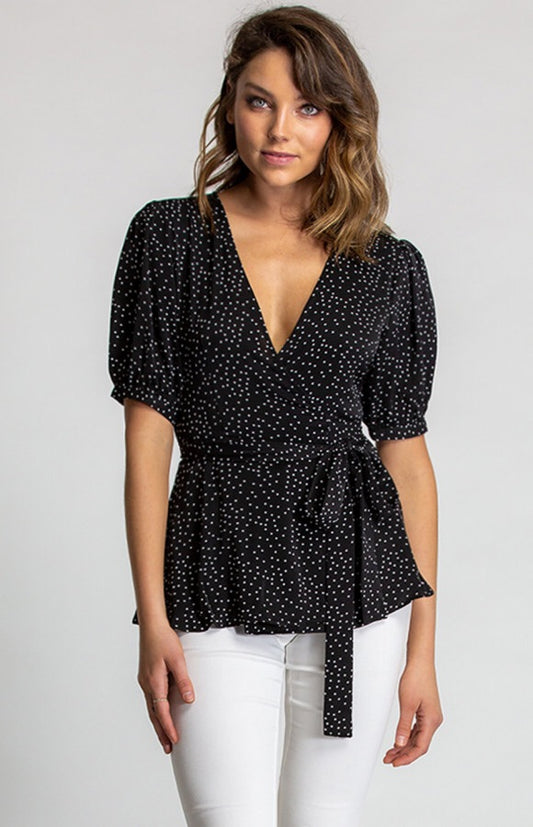 POLKA DOT BUBBLE BLOUSE