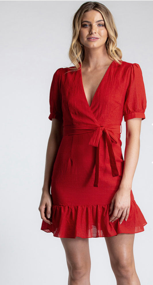 CHERRY TIE DRESS