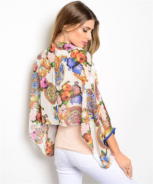 FLORAL SHRUG