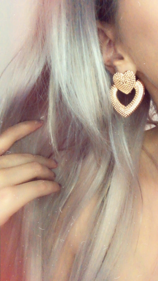GOLDEN HEART EARRINGS