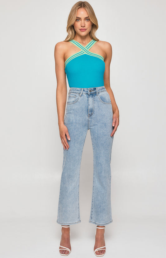 HIGH WAISTED FLARE JEANS