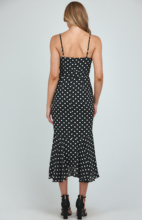 POLKADOT MIDI DRESS