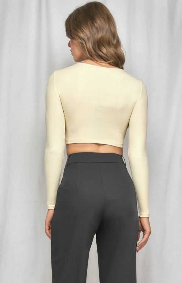 SWEET LEMON TIE TOP